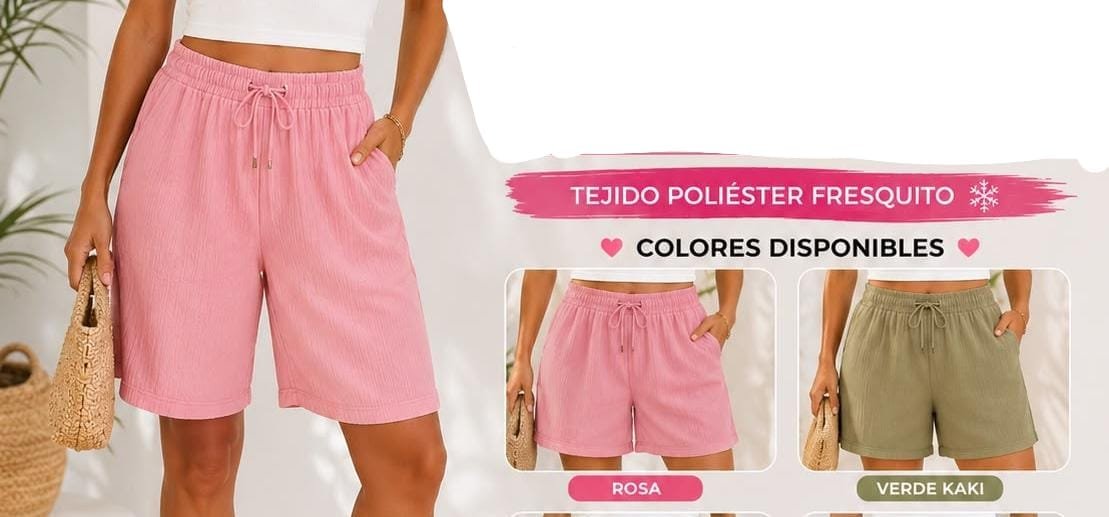 Pantalón corto fresquito verde militar